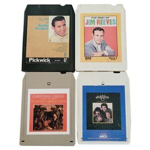 Vintage 8 Track‎ Tape Lot Jimmie Rodgers Jim Reeves Mormon Tabernacle Oak Ridge